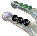 4” Large Color Changing Silver Fumed Frit with Marble Accents Handblown Glass Hand Pipe